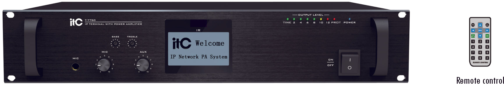 IP Network Audio Amplifier, 240 watt, rack mountable